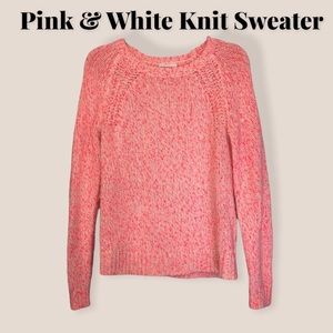 Pink & White Knit Sweater
